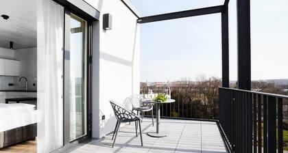 livisit bergapartment 31 - Doppelbettzimmer 36 qm - mit großer Süd-Dachterrasse