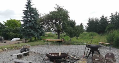 Gartenwohnung im GrĂŒnen auf MĂŒhlengelĂ€nde in der NĂ€he von Weimar