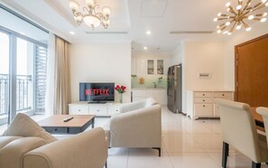 Deluxe-lejlighed - 3 soveværelser - balkon - byudsigt | Udsigt fra værelset