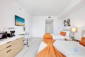 Desk, iron/ironing board, travel cot, WiFi