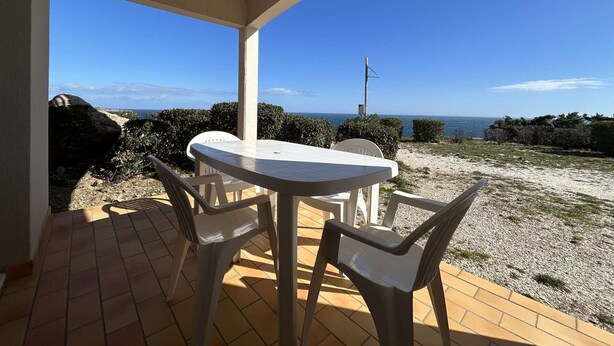 Outdoor dining - Ground floor apartment for 4 in Banyuls-sur-Mer with terrace, parking, WIFI (Banyuls-sur-Mer)