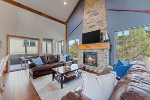 TV, fireplace, video games, offices