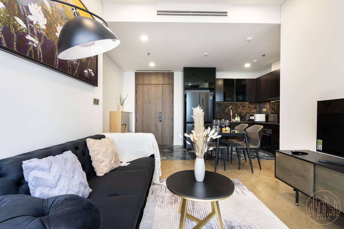 Apartamento de lujo, vistas a la ciudad | Zona de estar