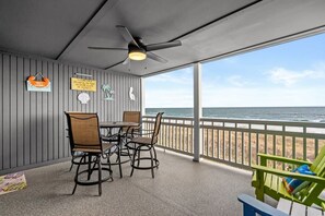 Outdoor dining - Windy Shores Unit 205 - Oceanfront (North Myrtle Beach)