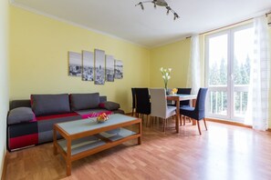 クラシック アパートメント | リビング エリア | 液晶テレビ