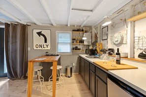 Fridge, microwave, stovetop, coffee/tea maker - Cozy Pocono Bungalow | Fireplace | Firepit (Pocono Pines)