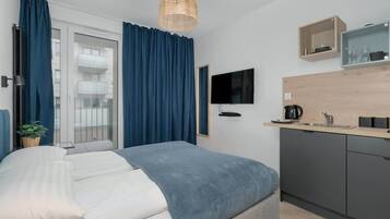 Strykjärn/strykbräda, wi-fi och sängkläder