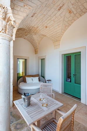 Suite – panorama, 1 kingsize-seng | Terrasse/patio