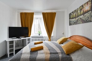 1 室のベッドルーム、アイロン / アイロン台、WiFi、ベッドシーツ