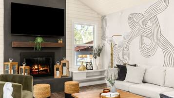 TV, fireplace, stereo, offices