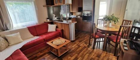 Smart TV, foosball, table tennis, books