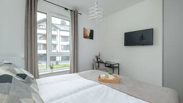 Apartment, 1 Bedroom, Balcony | 1 bedroom, desk, laptop workspace, free WiFi
