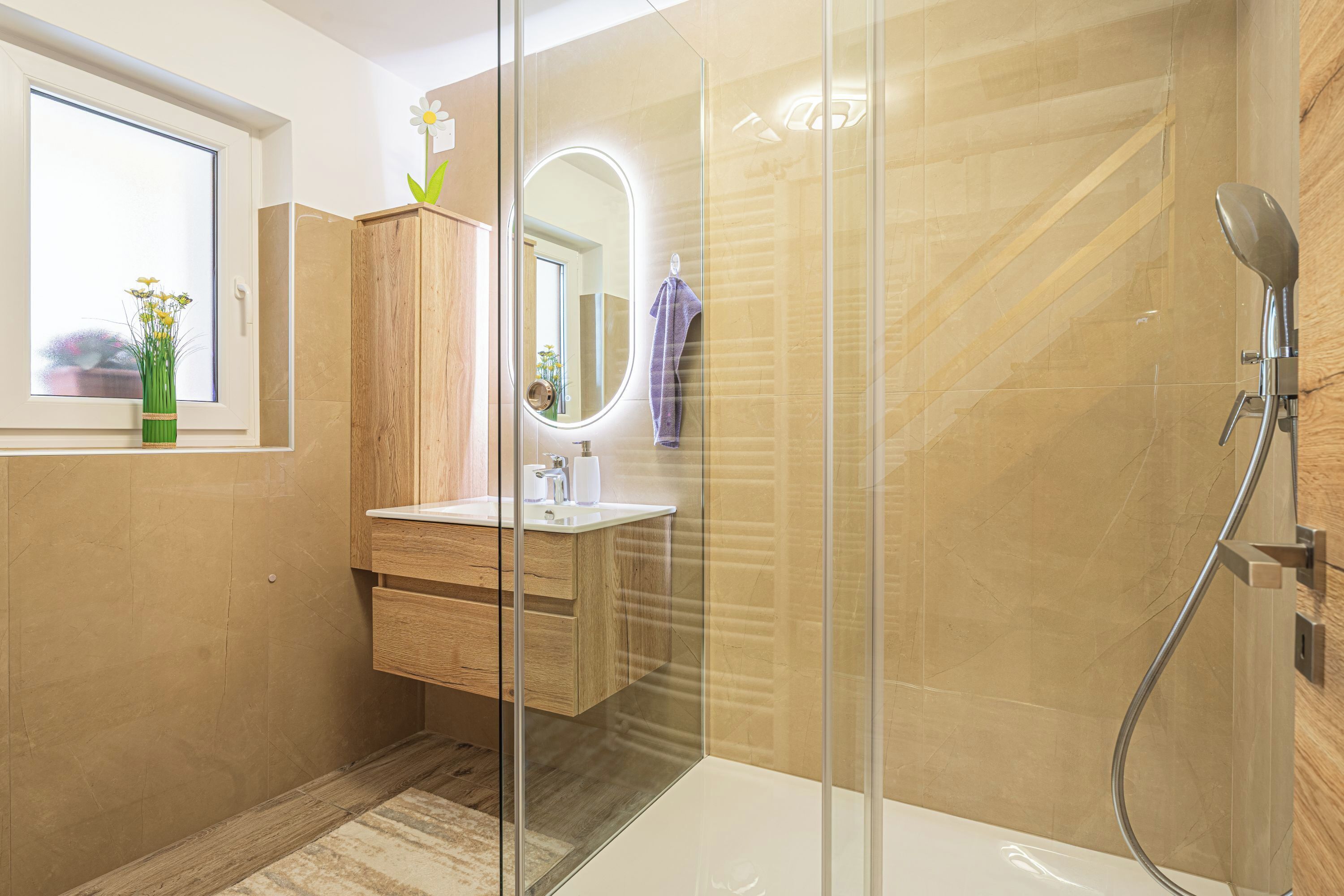 Family House, Multiple Bedrooms, 2 Bathrooms (House Dijana With Pool) | Bathroom | Shower, bidet, towels, soap