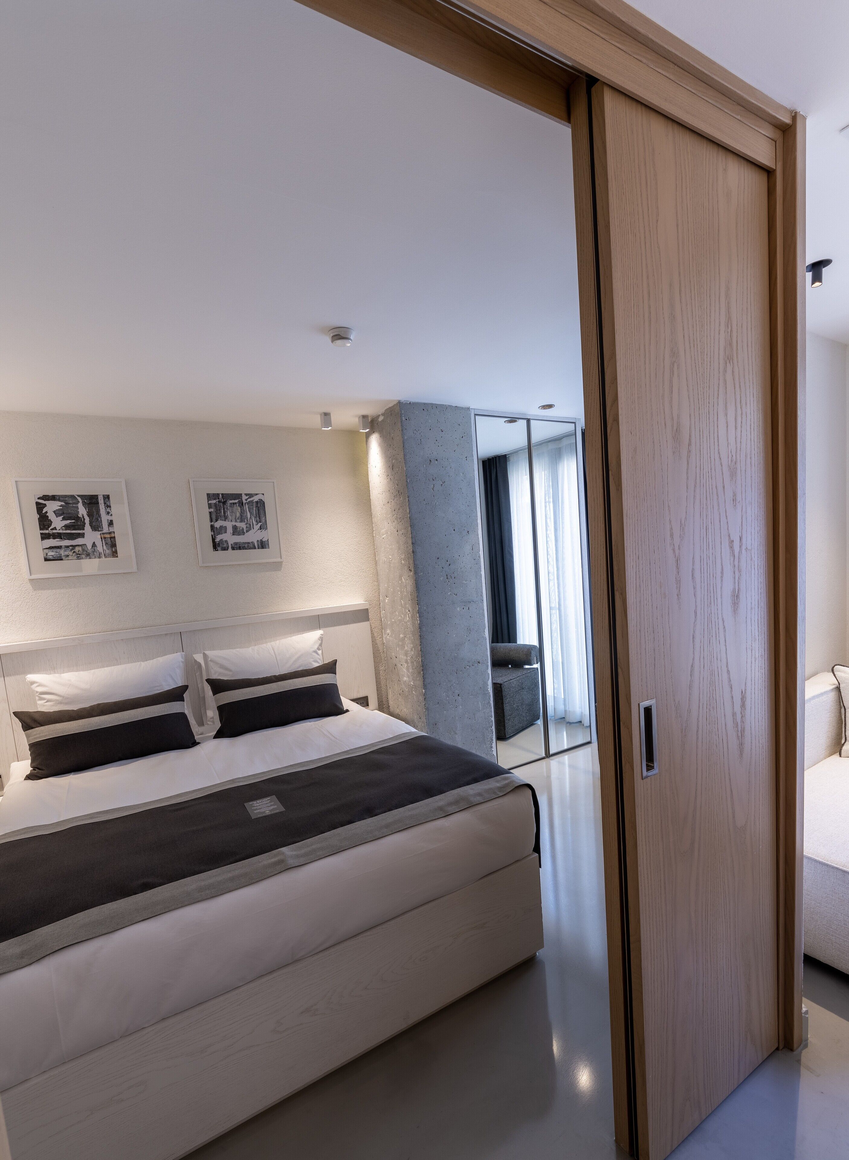 Premium bedding, blackout drapes, soundproofing, iron/ironing board