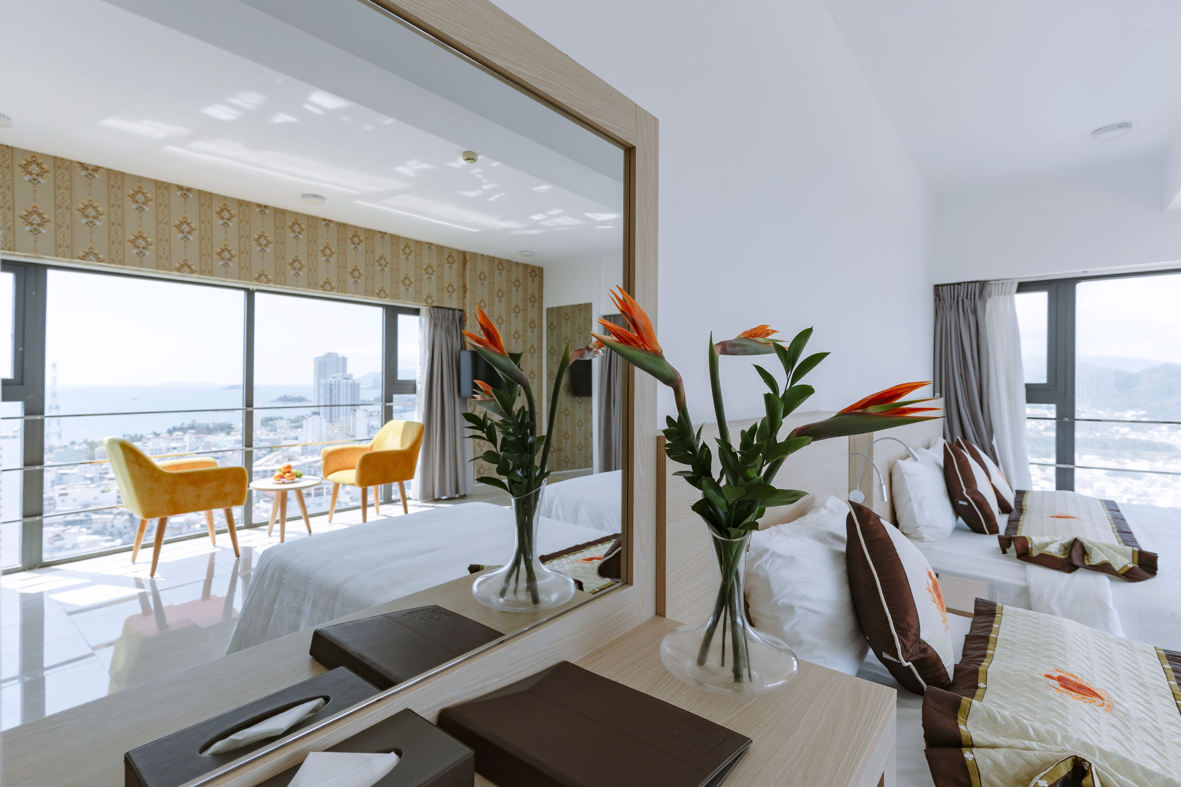 Executive Triple Room, City View | Premium bedding, minibar, in-room safe, desk