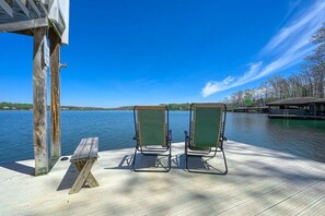 Terrace/patio - Lakefront Water Slide Sauna Pool Hot Tub Dock (Mineral)