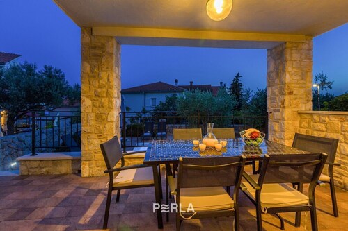 Holiday house EMY with pool in Krk 600m from the beach