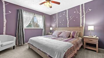 5 bedrooms, iron/ironing board, travel crib, free WiFi