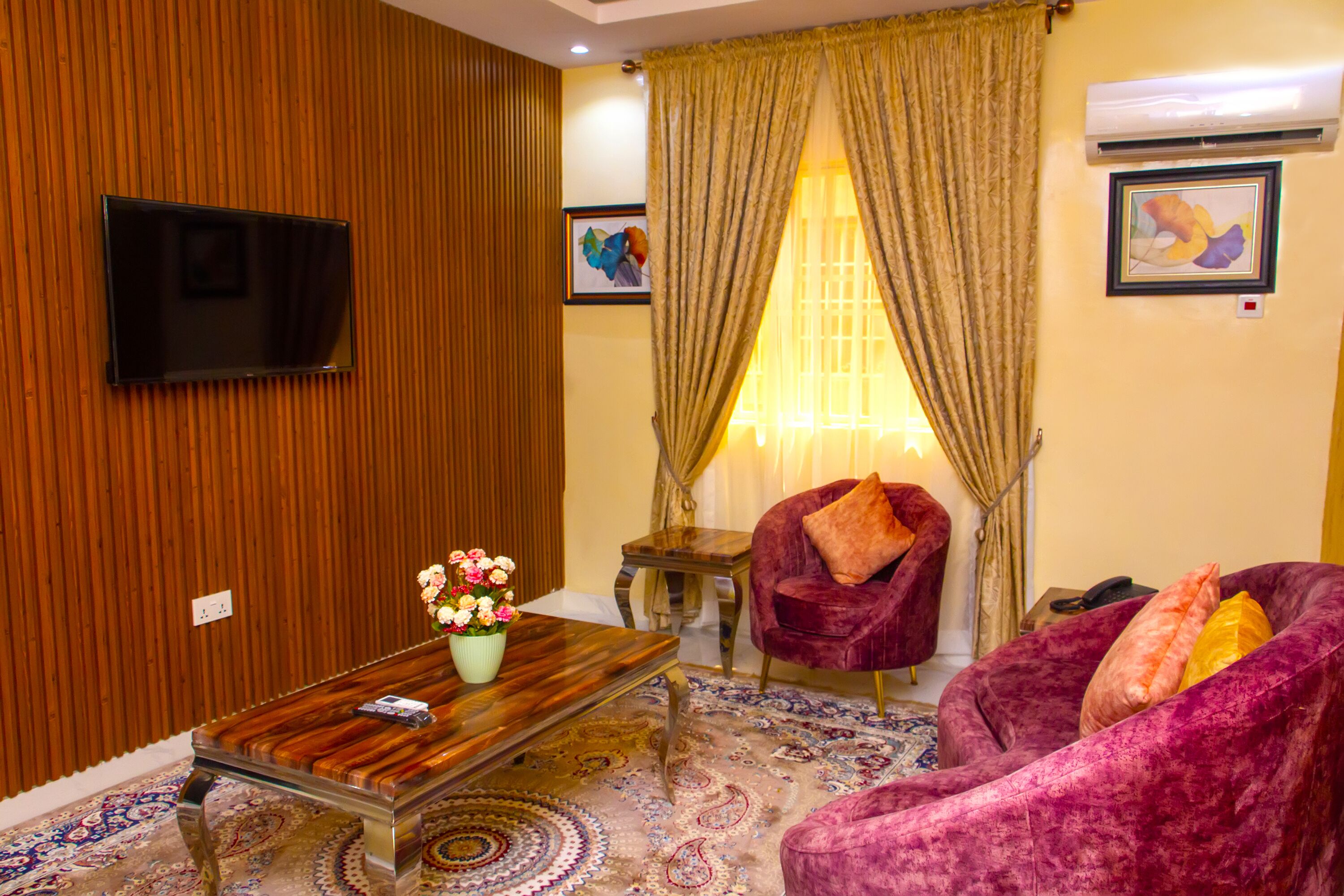 Presidential Suite | Living area | 45-inch Smart TV with satellite channels