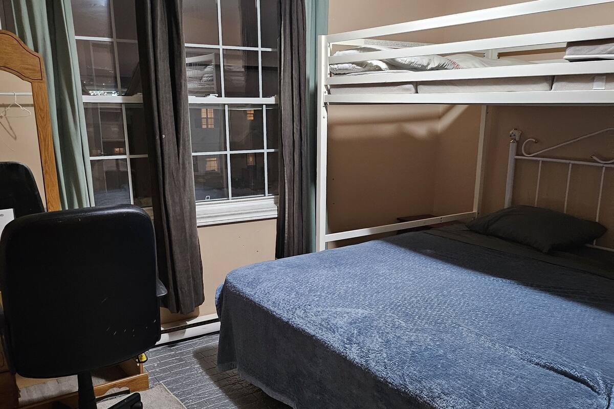 Family Room | Blackout drapes, iron/ironing board, travel crib, WiFi (free)