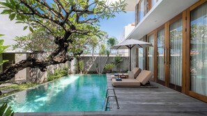 Villa, 2 Schlafzimmer, eigener Pool, Gartenblick | Pool