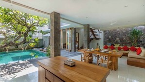 Villa, 2 Bedrooms, Private Pool, Garden View | Dining room - Stunning 2 Br Pool Villa With Rooftop In Seminyak (Seminyak)