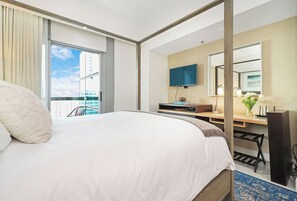 Lägenhet Standard | Arbetsyta för laptop, gratis wi-fi och sängkläder