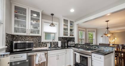 Dog-friendly, historical home with cookout-ready backyard, home office, AC & W/D