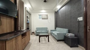 Apartment, 2 Bedrooms, Smoking, Balcony | Living area - 85 The Ganges 2 Bhk Apartment for Homestay (Rishikesh)