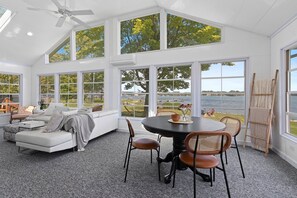 Smart TV, fireplace, video games, table football - Bridgeview Cottage: A Family-Friendly Waterfront Home in Sturgeon Bay (Sturgeon Bay)