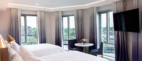 Chambre Panoramique | Draps italiens Frette, literie de qualité supérieure, surmatelas