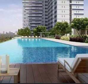 Pool - 1Bed room fully furnished free WIFI (Quezon City)