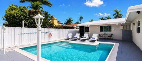 A heated pool