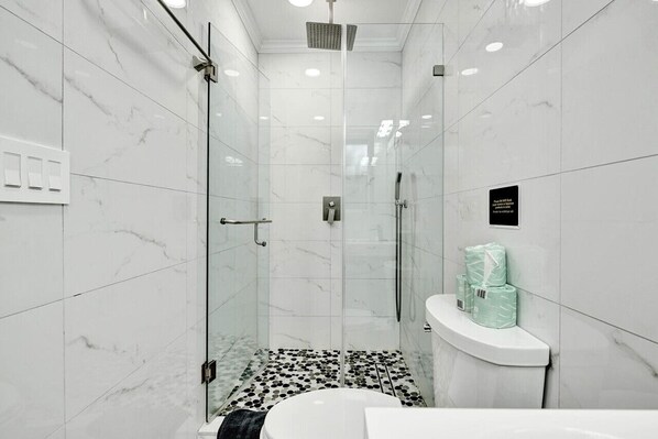 Hair dryer, towels