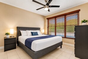 5 bedrooms, desk, iron/ironing board, travel cot