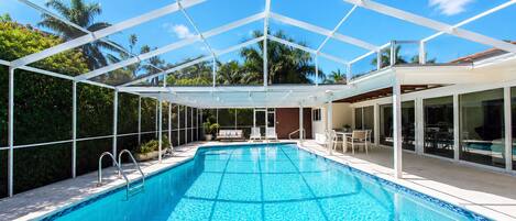 A heated pool