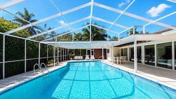 A heated pool