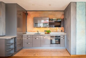 Fridge, oven, stovetop, dishwasher
