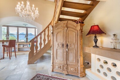 Casa de vacaciones 'Mit Bergpanorama' con vistas a la montaña, terraza privada y Wi-Fi