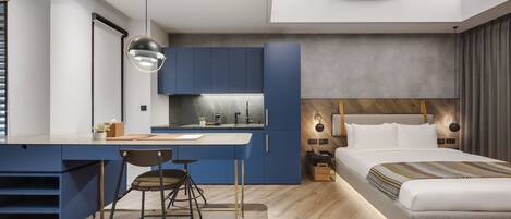 Studio | Chăn bông, két bảo mật tại phòng, bàn