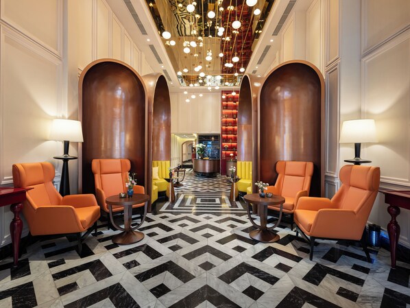 Sittområde i lobbyn