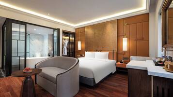 Suite with City View | Premium bedding, pillowtop beds, minibar, in-room safe
