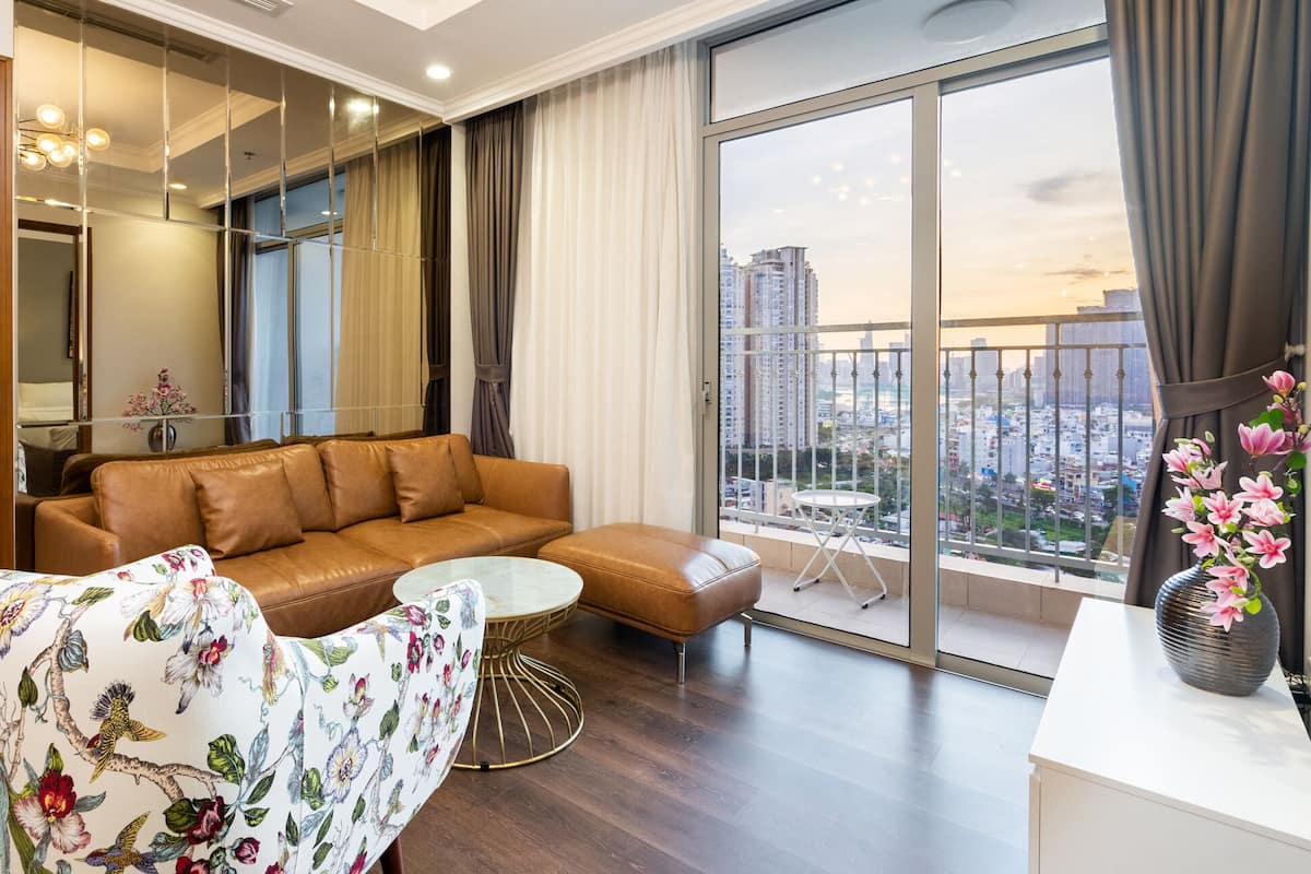อพาร์ทเมนท์สำหรับครอบครัว, 3 ห้องนอน, 2 ห้องน้ำ, วิวเมือง | บริเวณนั่งเล่น