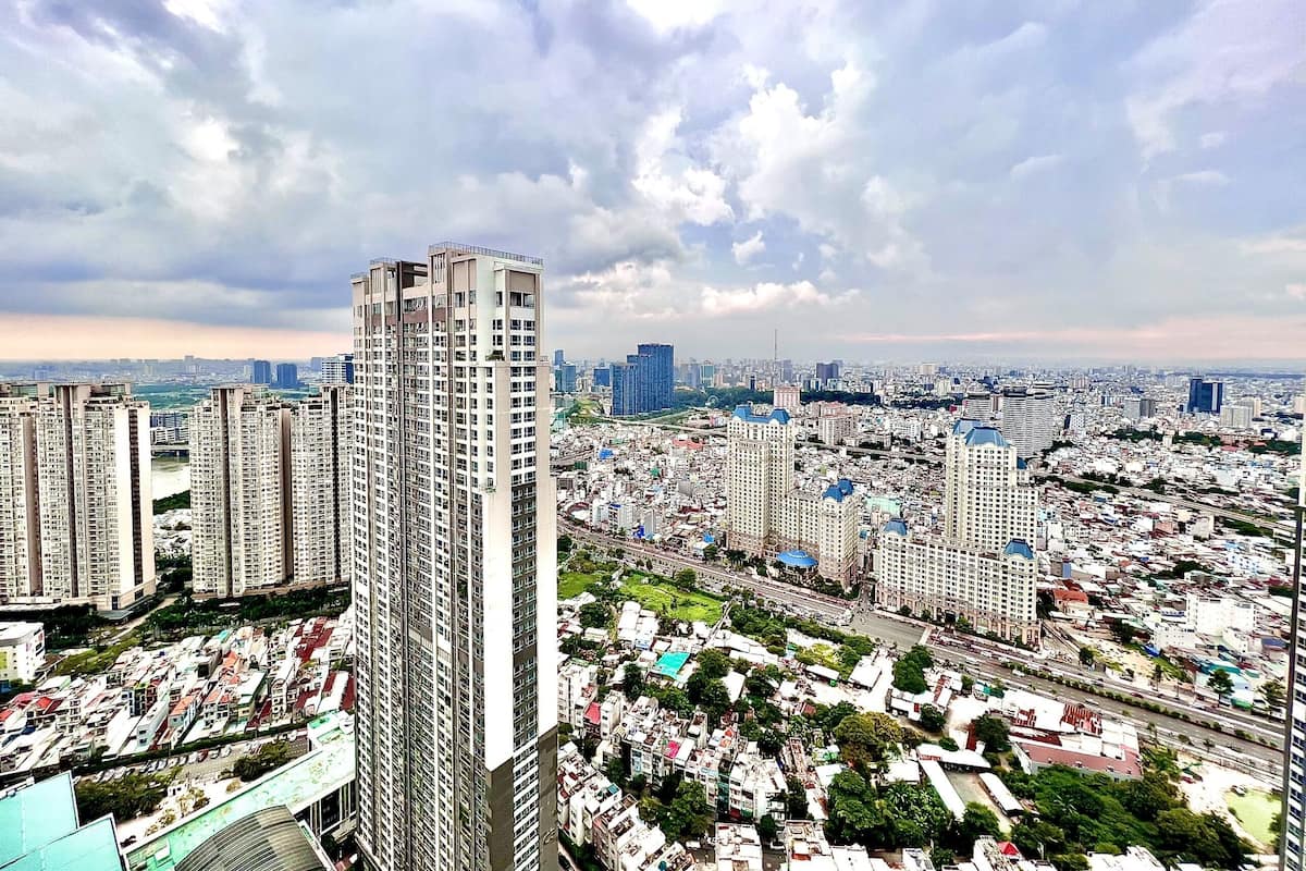 City-Apartment, 1 King-Bett, Balkon, Stadtblick | Blick vom Balkon