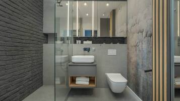 Een douche, een haardroger