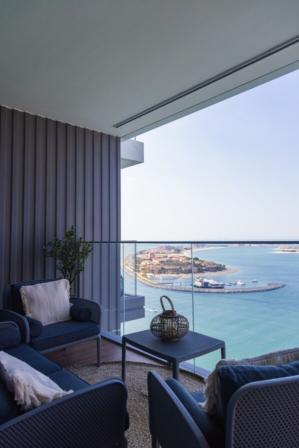 Standard Apartment | Balcony view - 3BD Haven with Sweeping Water Views (Dubai)
