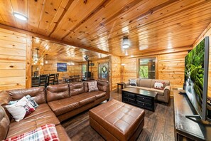 Smart TV, fireplace, video games