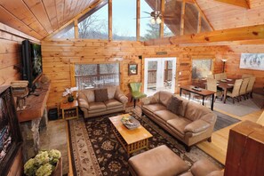 TV, fireplace, video games