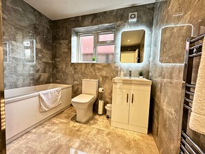 Towels, soap, toilet paper