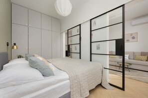 Lägenhet - 1 sovrum - balkong | 1 sovrum och sängkläder